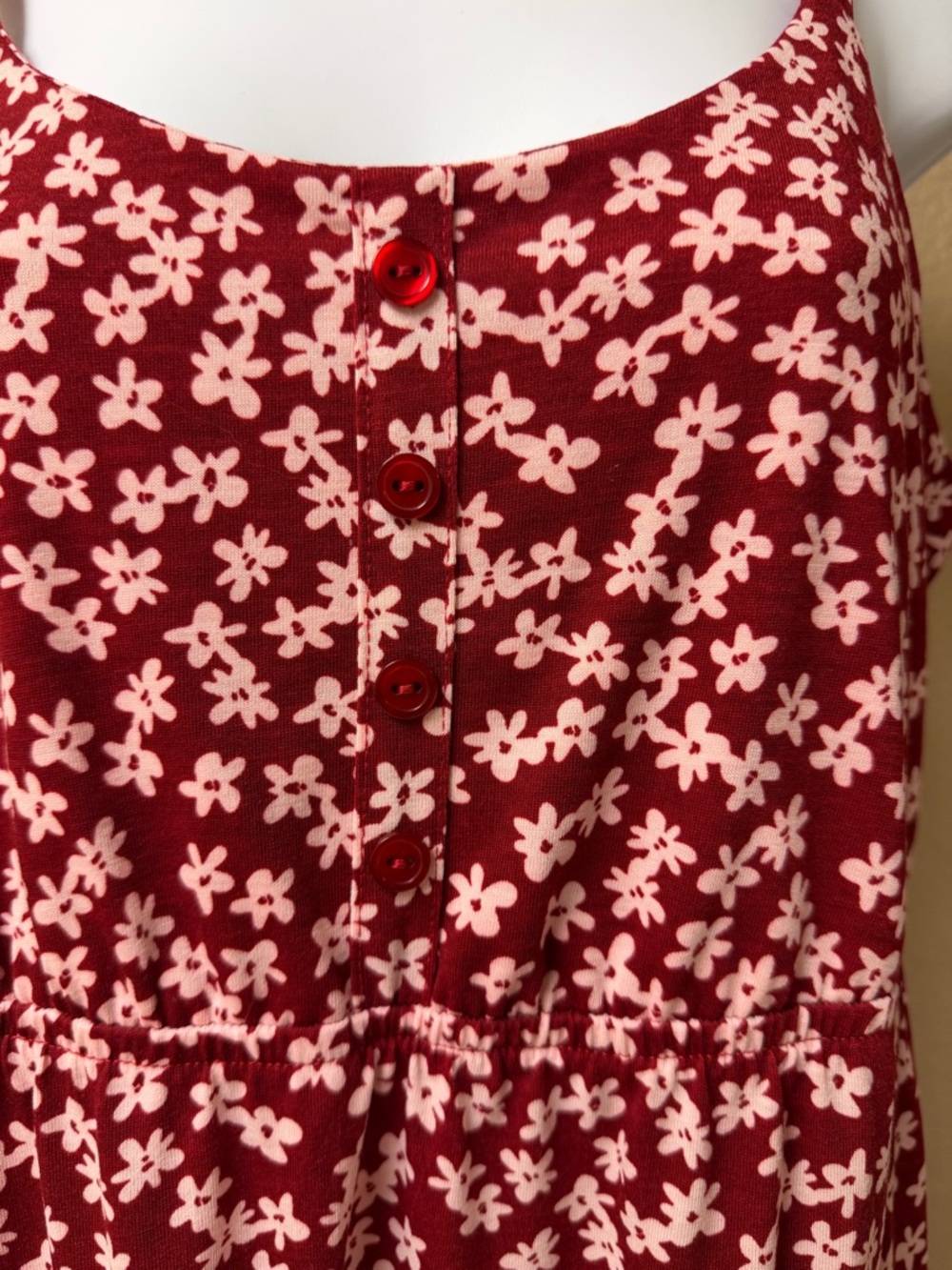 4/$20 LuLaRoe Red Floral Amanda Dress - Picture 2 of 6
